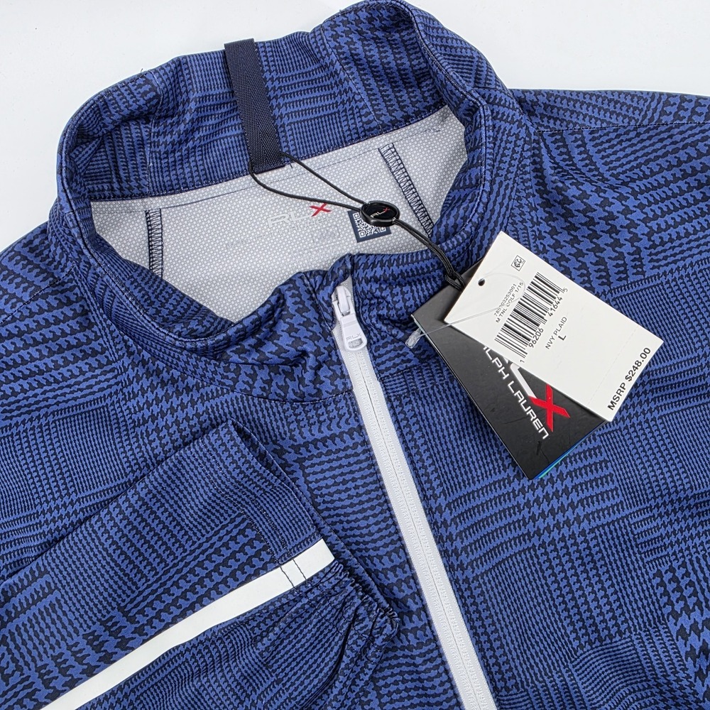 RLX Ralph Lauren Navy Houndstooth Raincoat